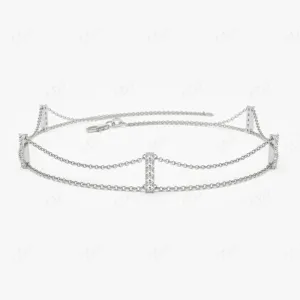 0.15 ctw Dainty Minimal Lab Grown Diamond Bar Bracelet