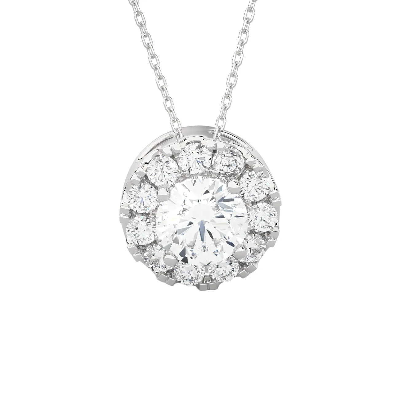 1 7/8  ctw Round Lab Grown Diamond Solitaire Pendant