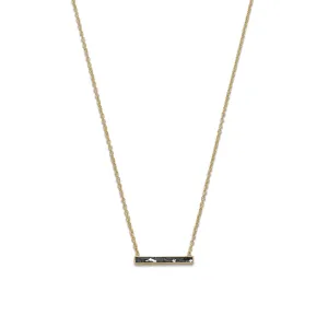 14 Karat Gold Plated Diamond Chip Necklace