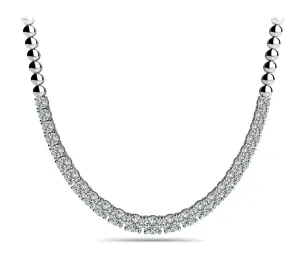 14K Traditional Graduated Basket Diamond Necklace