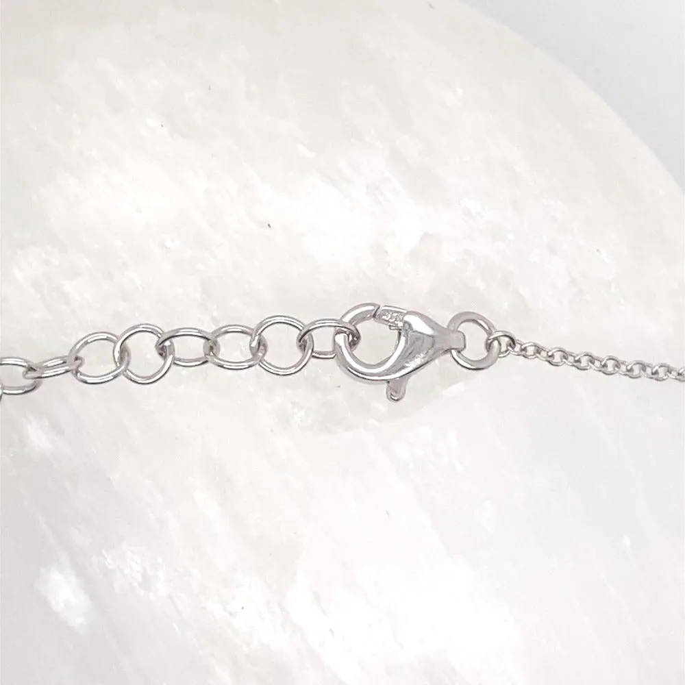 14k White Gold Diamond Flower bracelet