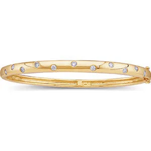 14K Yellow 1/2 CTW Diamond Bangle Bracelet