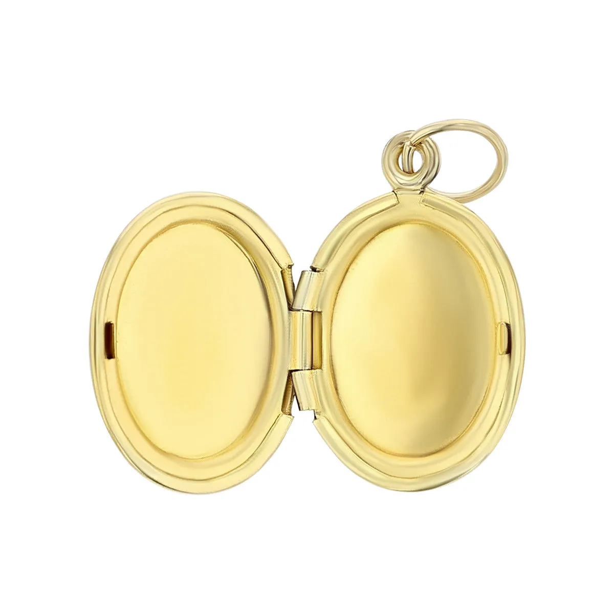 14K Yellow Gold Decorative Oval Locket