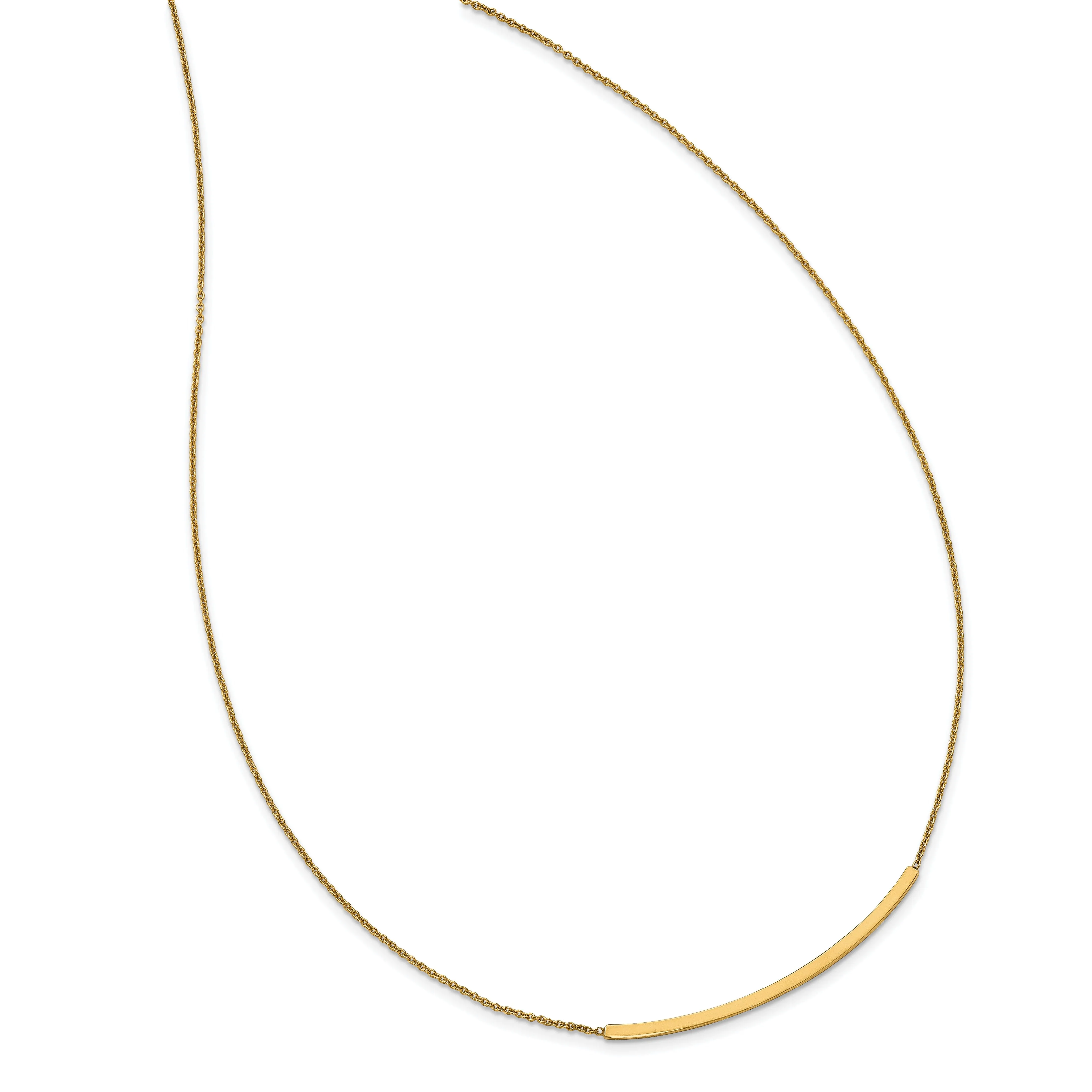 14k Yellow Gold Polished D.C Necklace