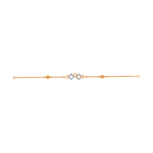 14KT (585) Yellow Gold And American Diamond Bracelet For Women