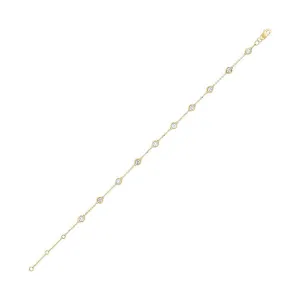 14KT Yellow Gold & Diamond Diamonds By The Yard Bracelet & Necklace Bracelet  - 3/4 ctw