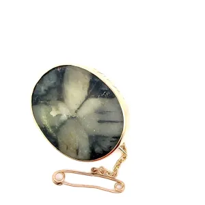 15ct Rose Gold Staurolite Brooch