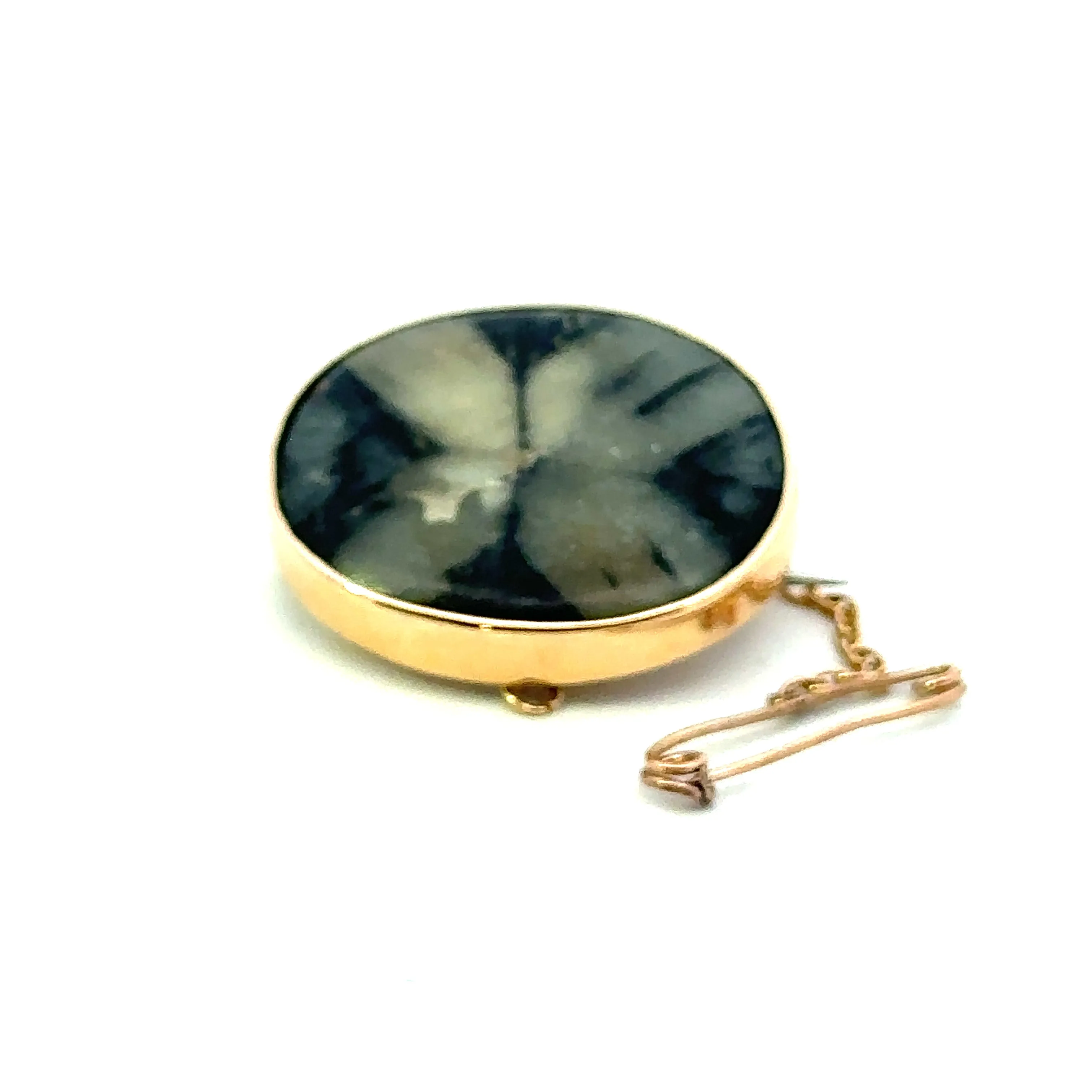 15ct Rose Gold Staurolite Brooch