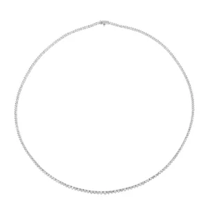 18k Gold & Diamond 3-Prong Tennis Necklace - 3.02ct