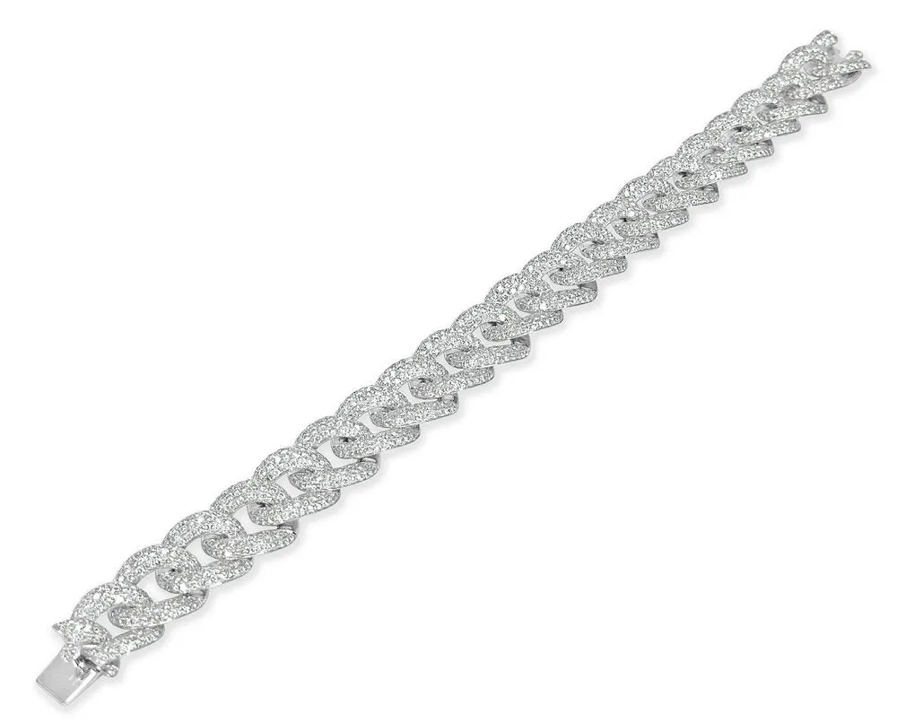 18k Gold & Diamond Link Bracelet - 12.00ct