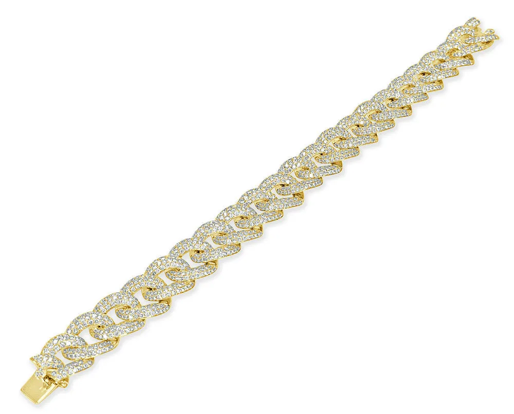 18k Gold & Diamond Link Bracelet - 12.00ct