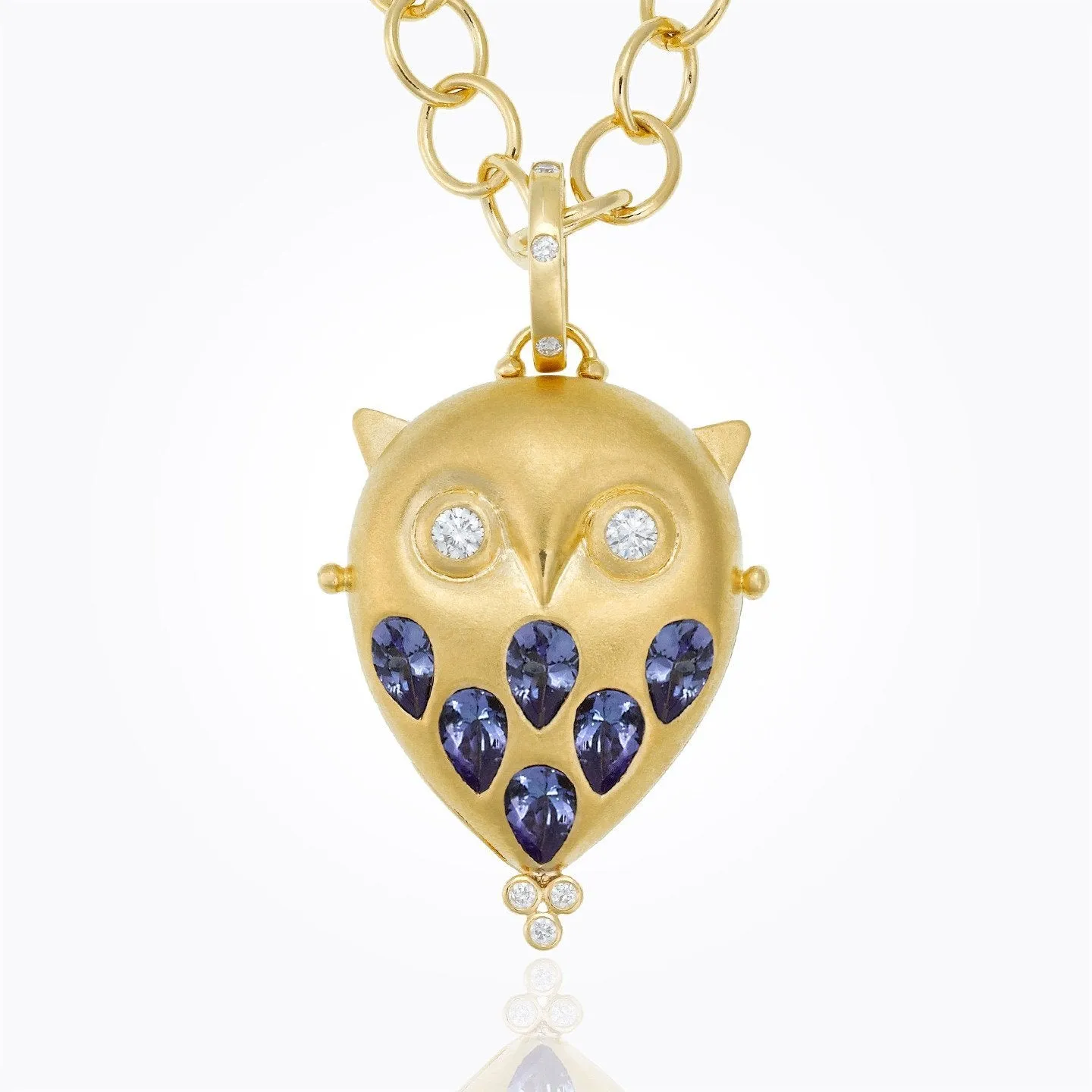 18K Owl Locket