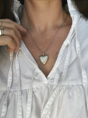 1940s Sterling Silver Heart Locket