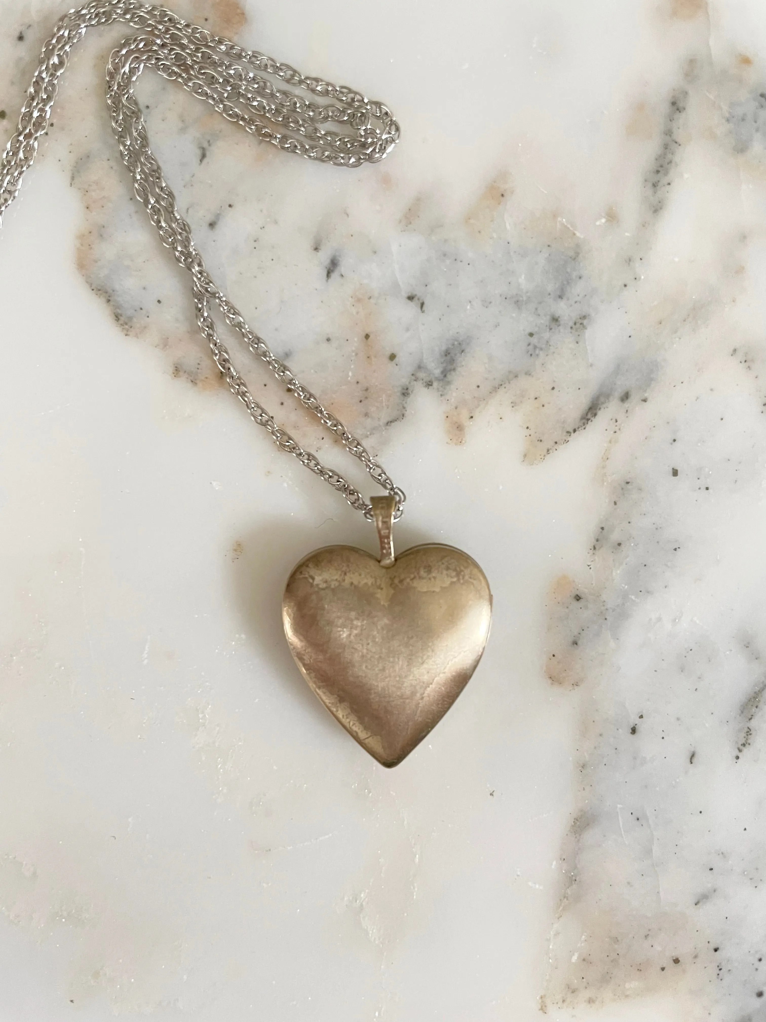 1940s Sterling Silver Heart Locket