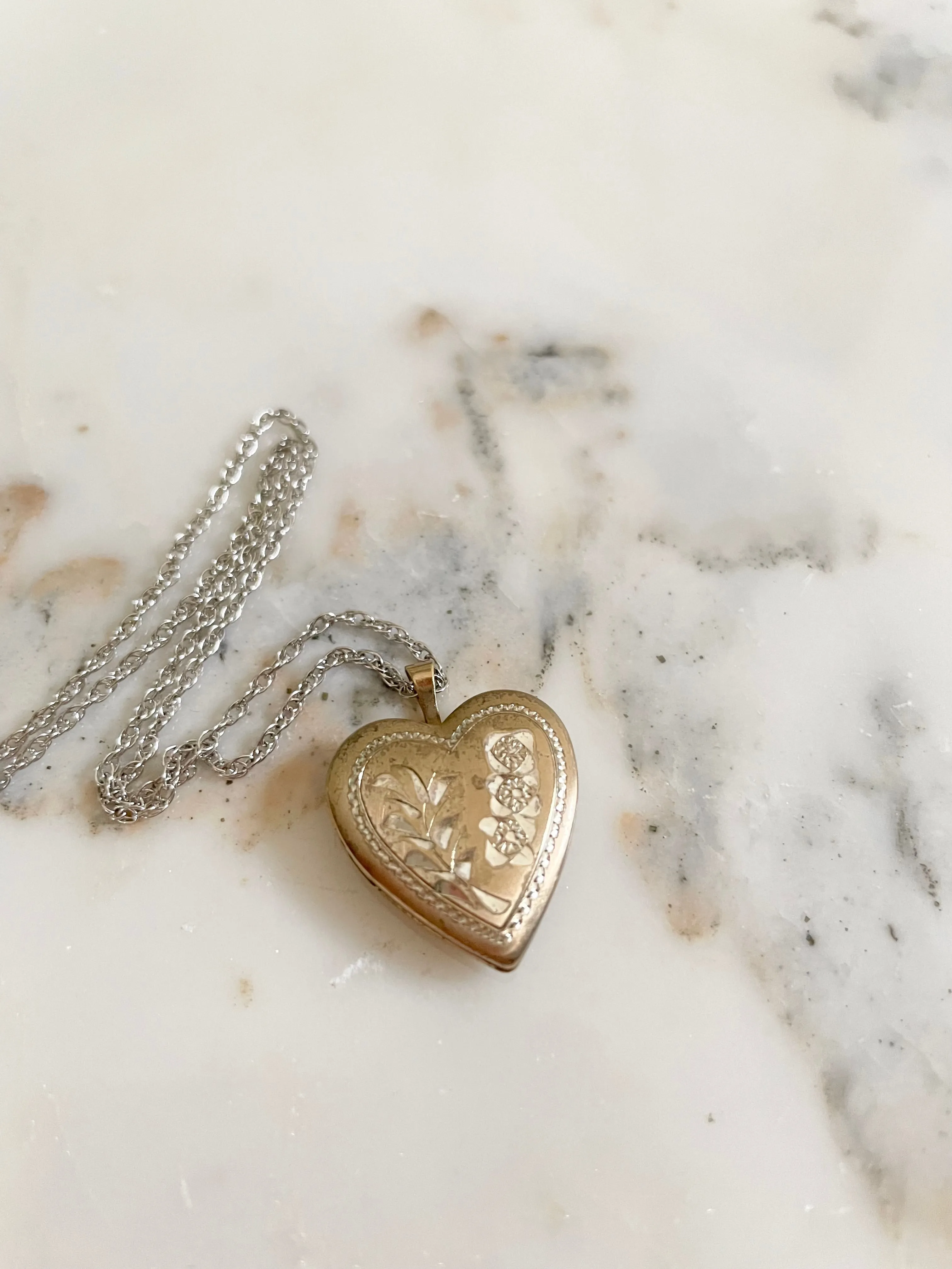 1940s Sterling Silver Heart Locket