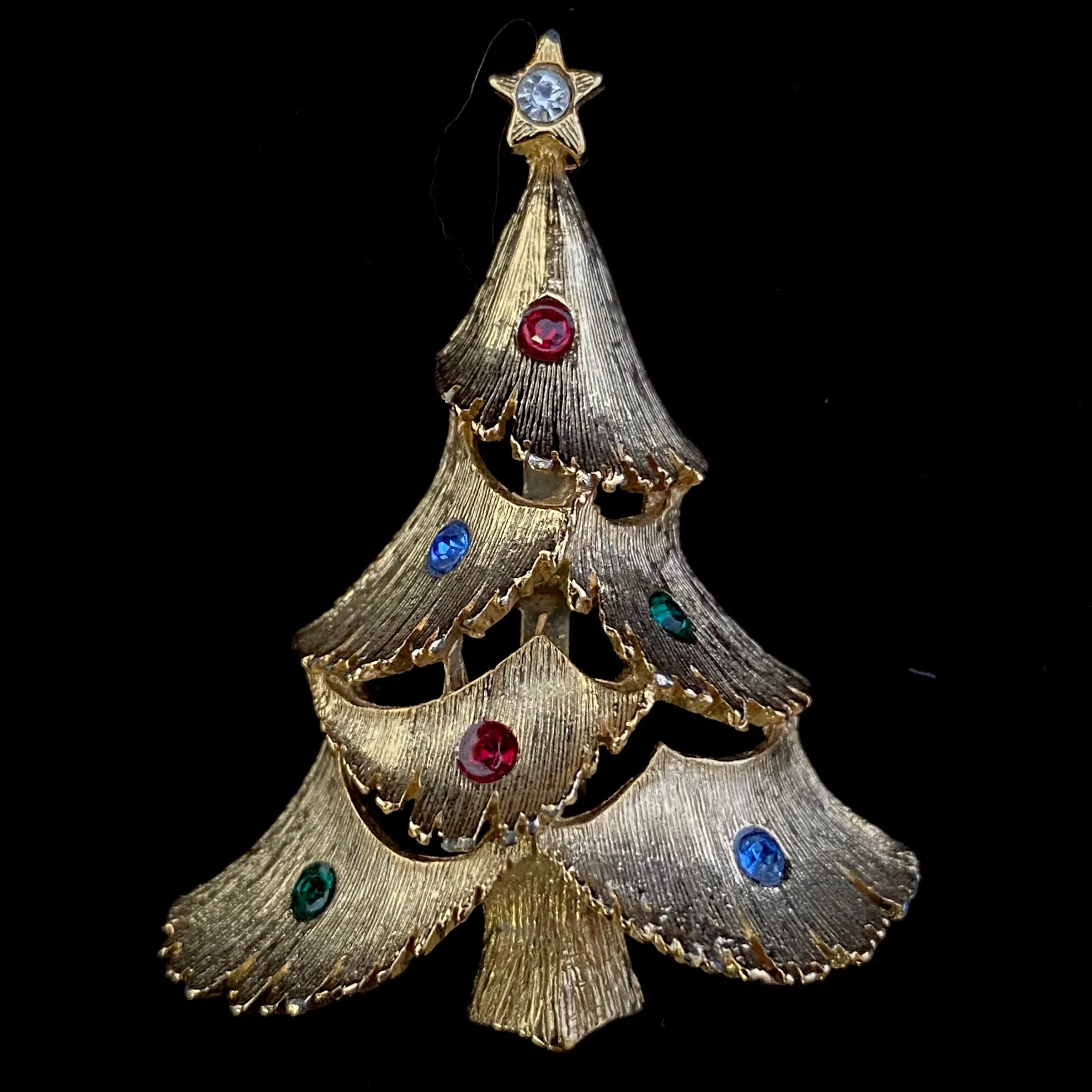 1960s  JJ (The Jonette Jewelry Company) Christmas Tree Brooch