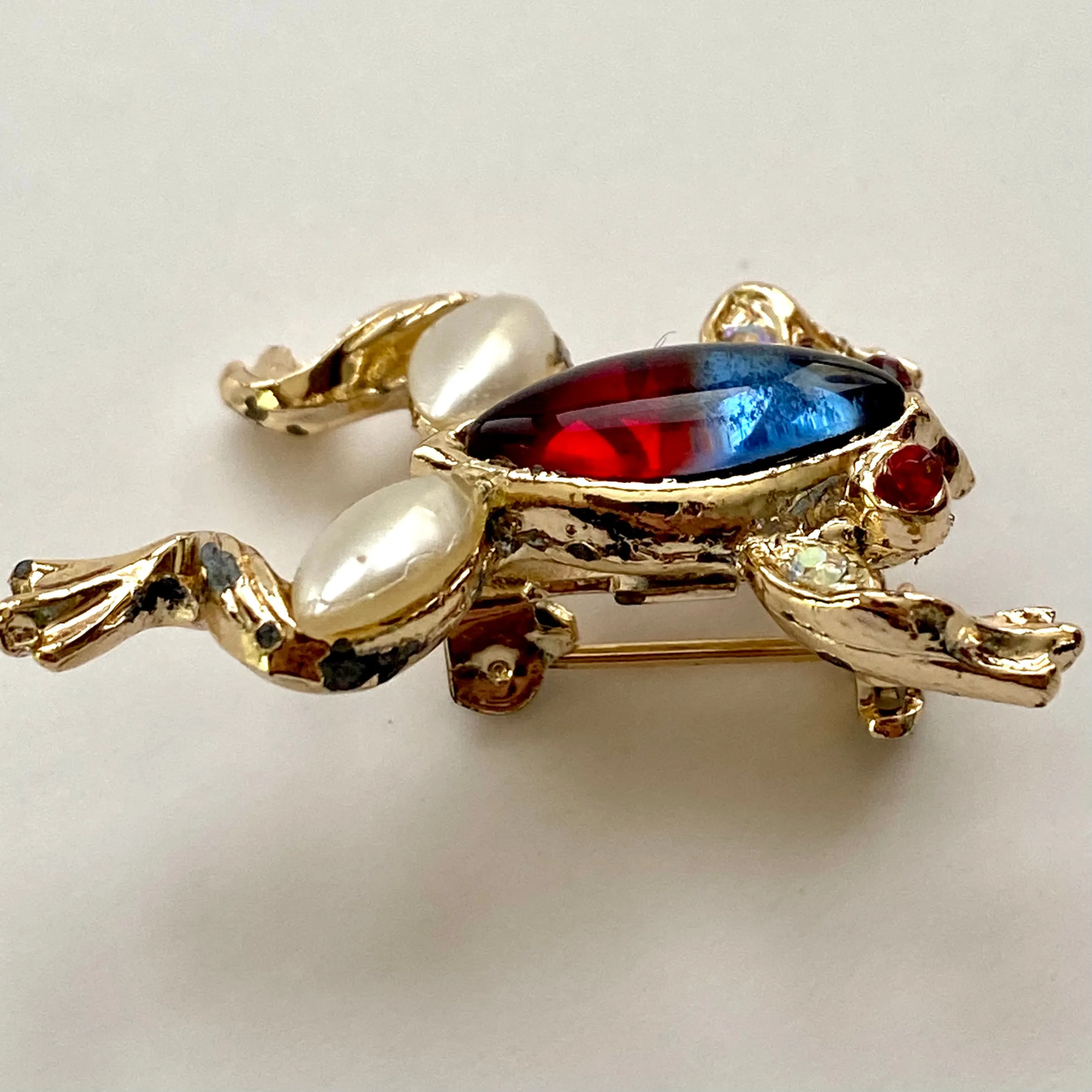 1960s Jumping Frog Brooch