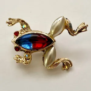 1960s Jumping Frog Brooch