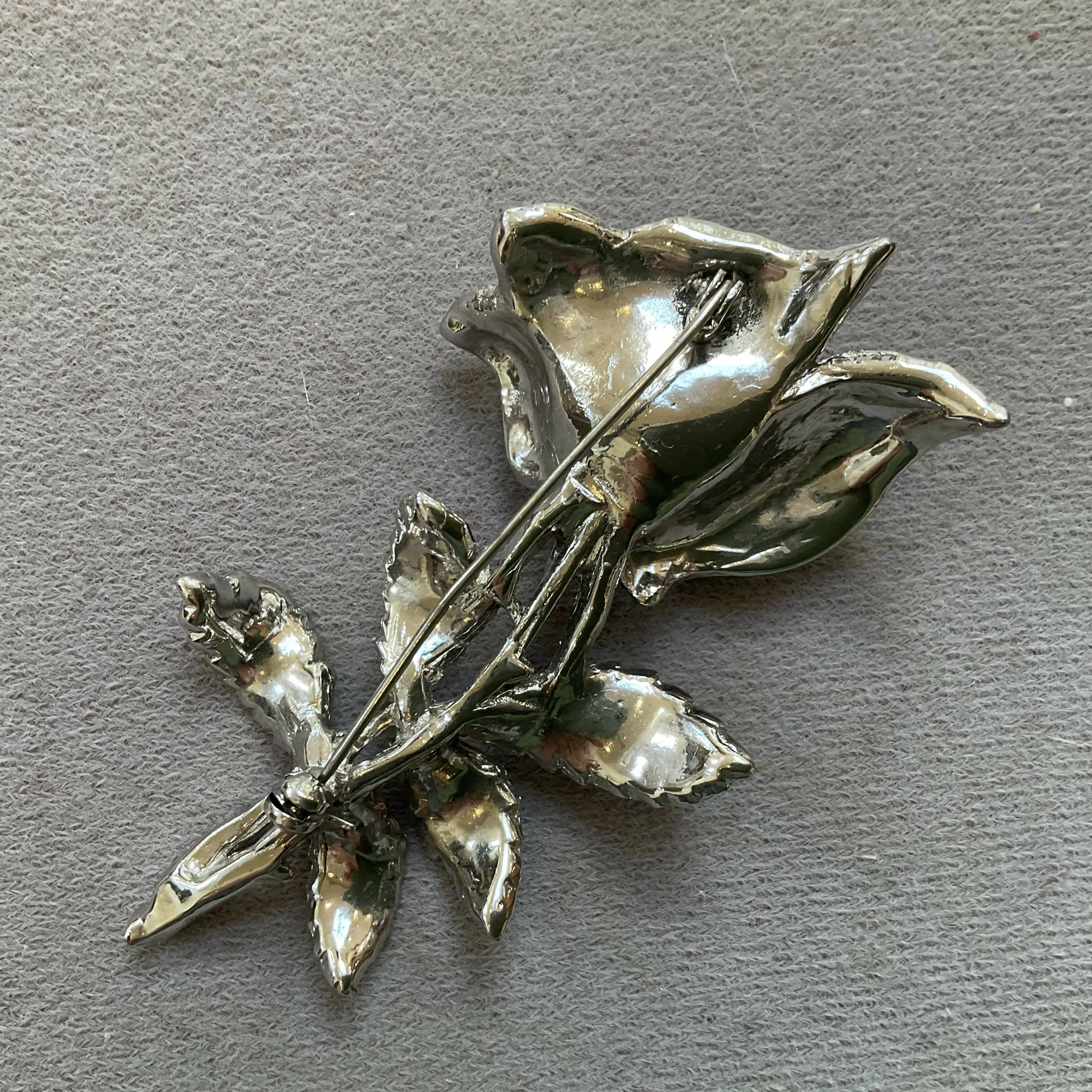 1960’s marcasite rose brooch