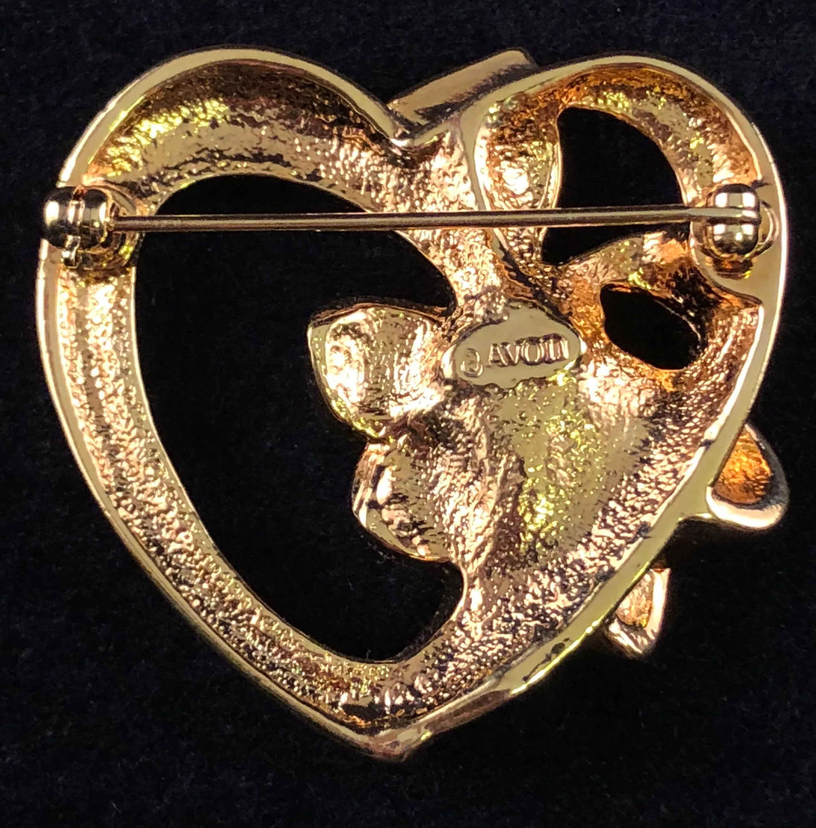 1992 Avon May Birthstone Heart