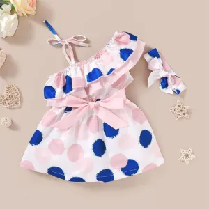 2-piece Polka Dot Dress & Headband for Toddler Girl