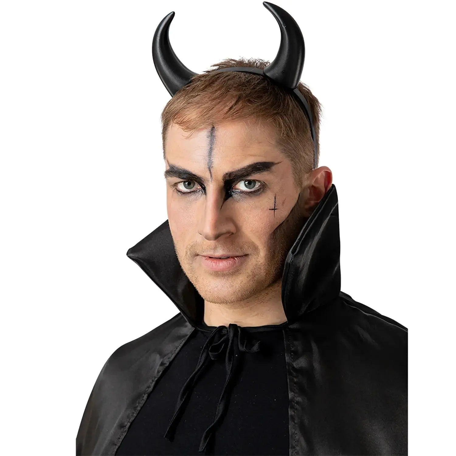 Adults Black Devil Horns Headband Satan Fancy Dress Halloween