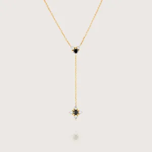 Alexandra Gold Necklace Black & White Diamonds