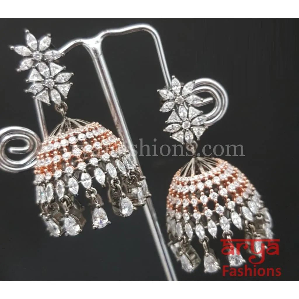 Amiya CZ Jhumka/ Statement Cubic Zirconia Jhumka/ Bollywood Jhumka