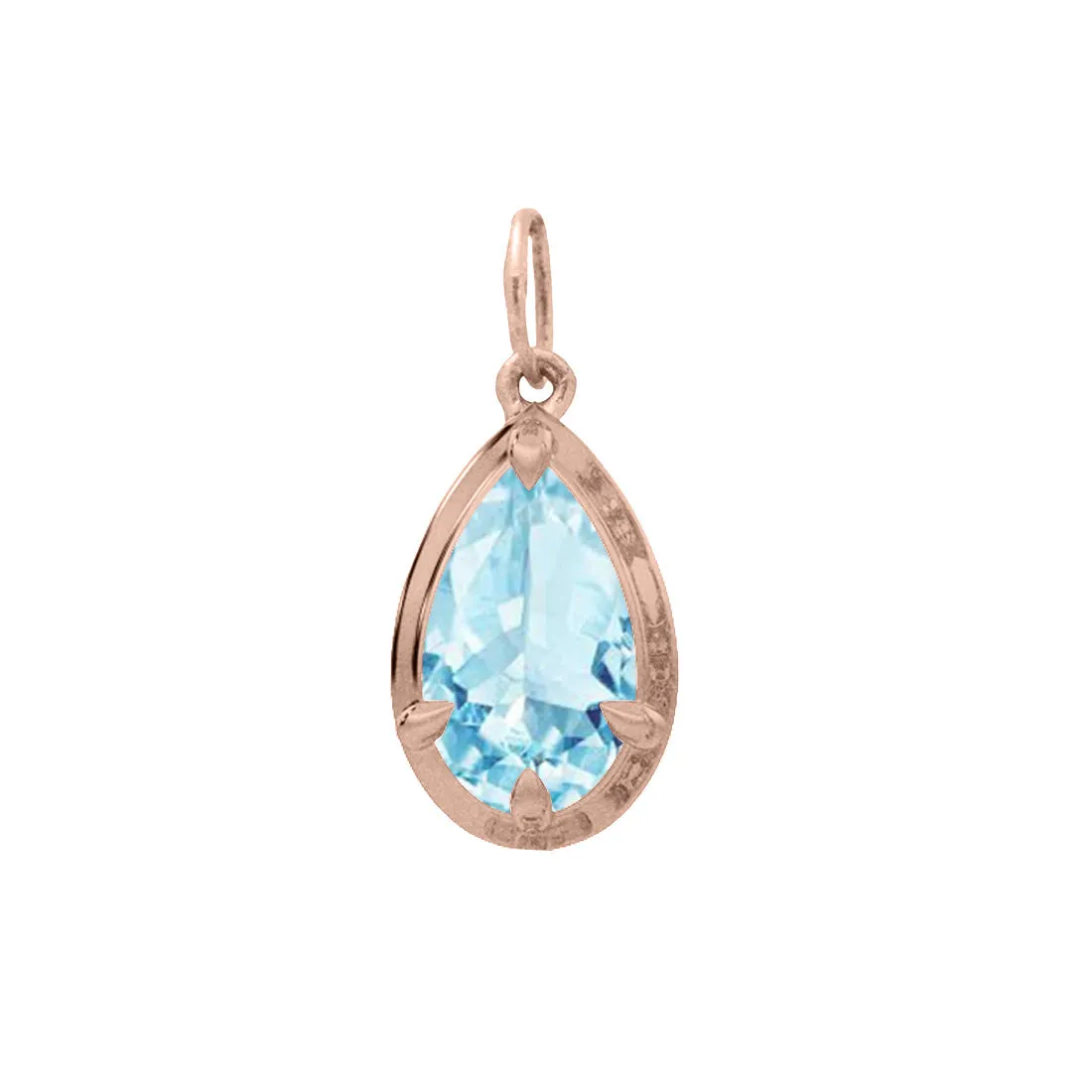 Amphitrite Aquamarine Water Drop Charm, .66 Cts