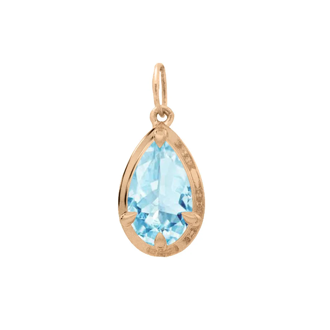 Amphitrite Aquamarine Water Drop Charm, .66 Cts