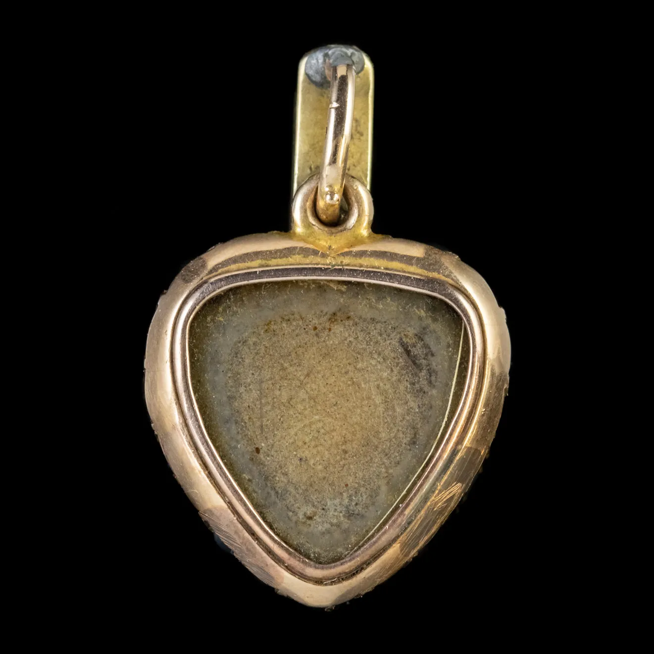 Antique Victorian Pearl Diamond Heart Pendant Locket 18Ct Gold Circa 1860