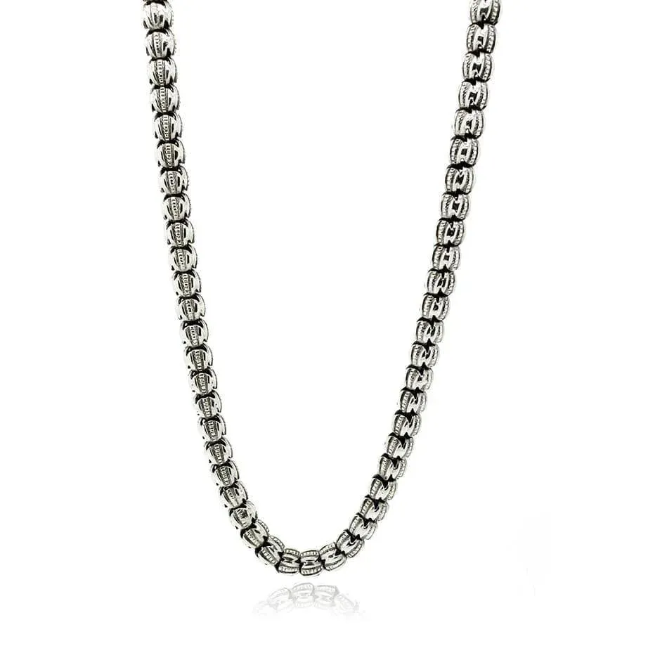 Antique Victorian Sterling Silver Chain Necklace