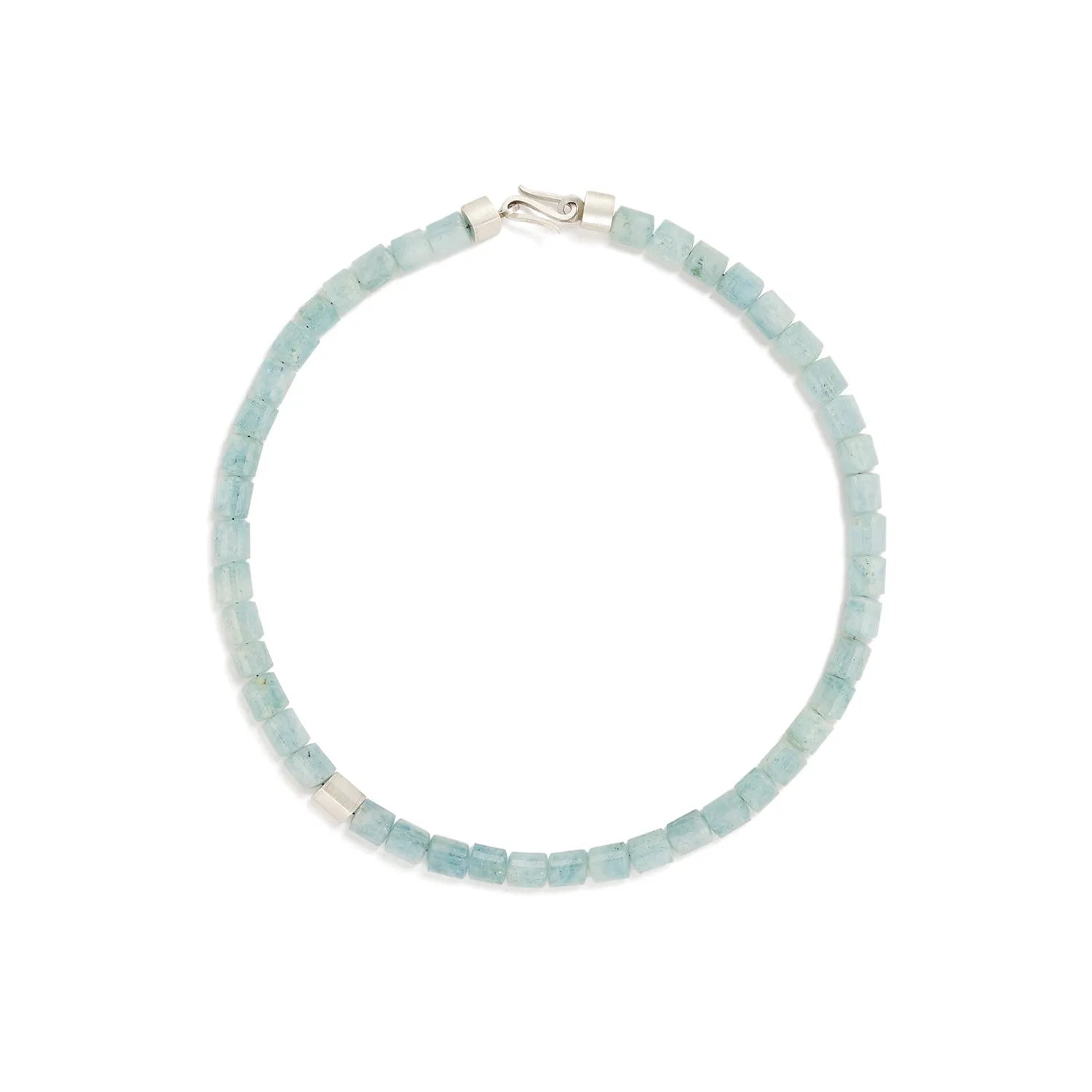 Aquamarine Necklace with Silver