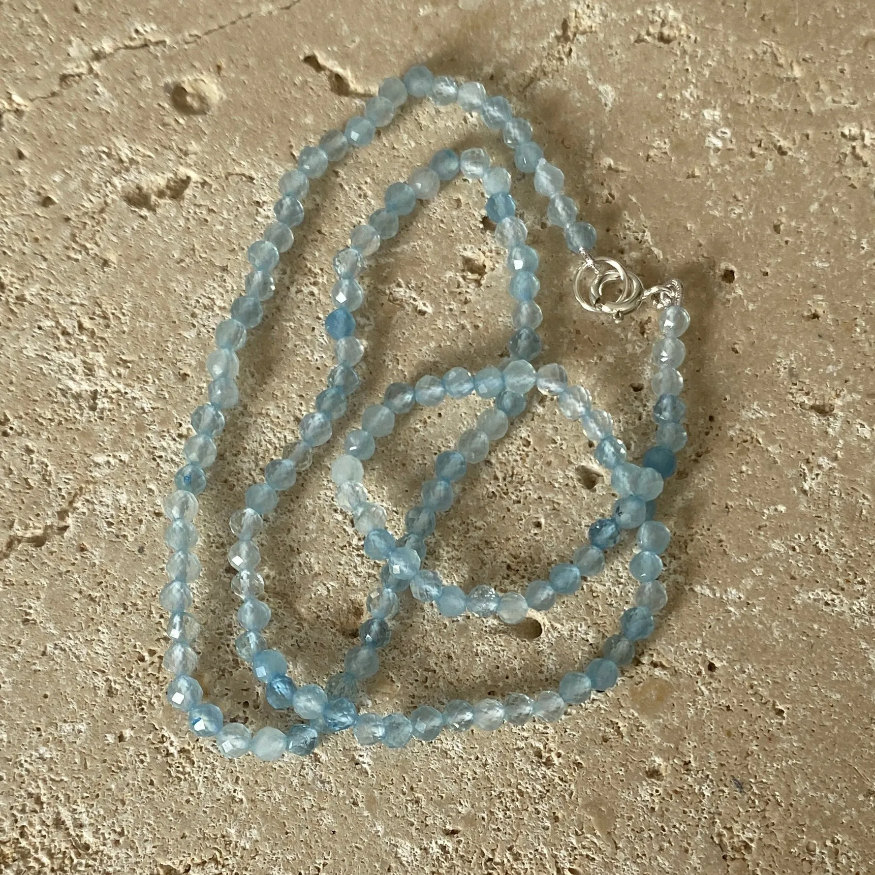 Aquamarine Sterling Silver Necklace