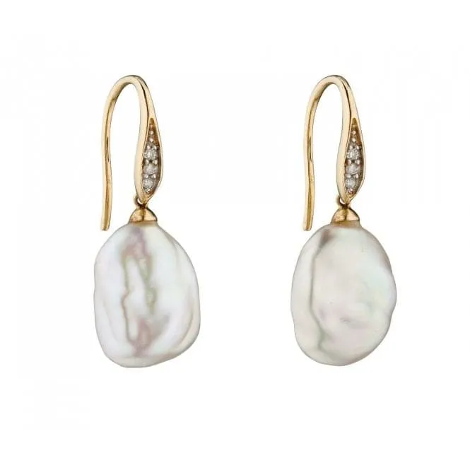 Baroque Pearl Diamond Earrings GE2290W