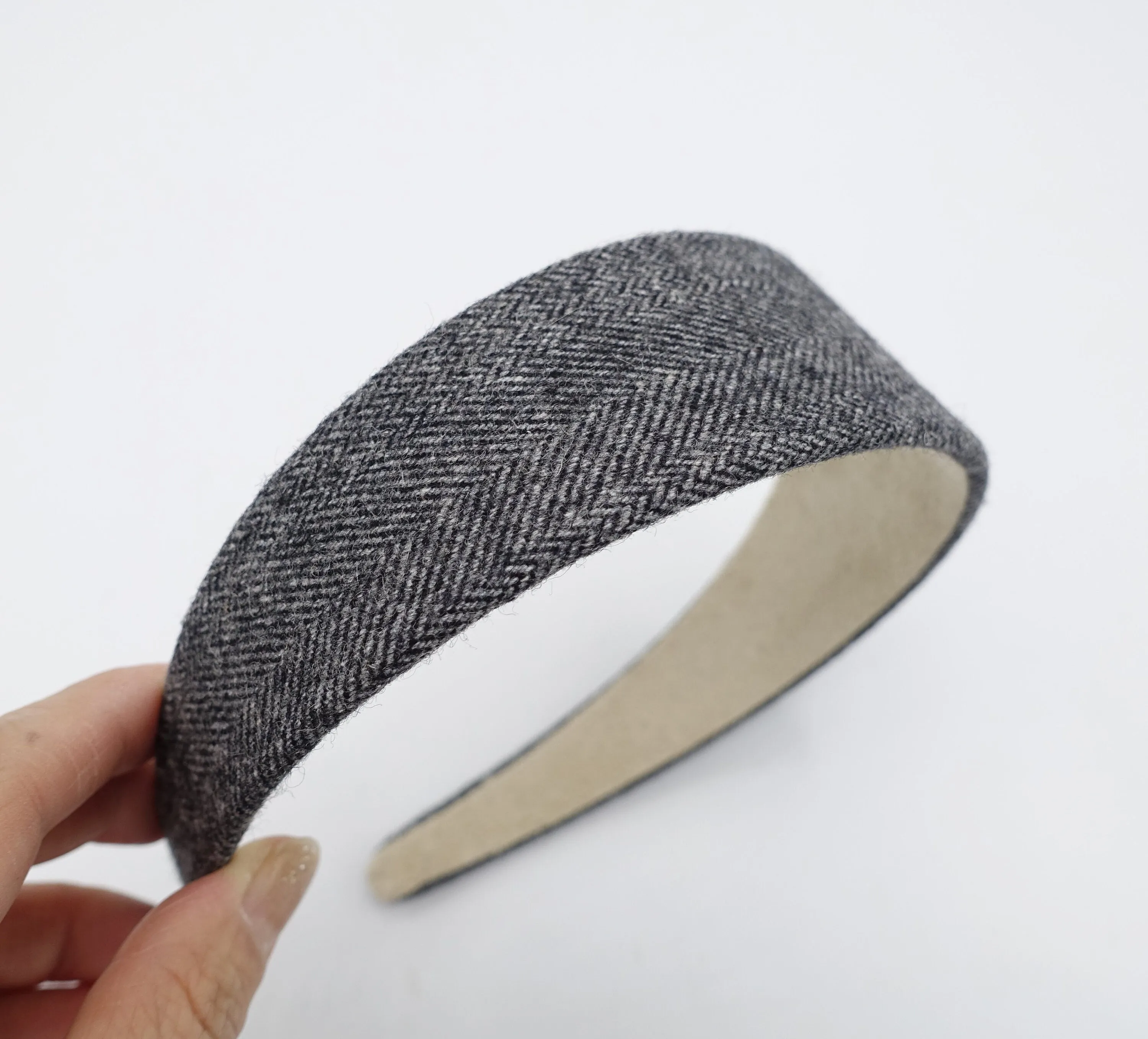 basic pattern headband woolen herringbone houndstooth headband Fall Winter basic hair accessory for women