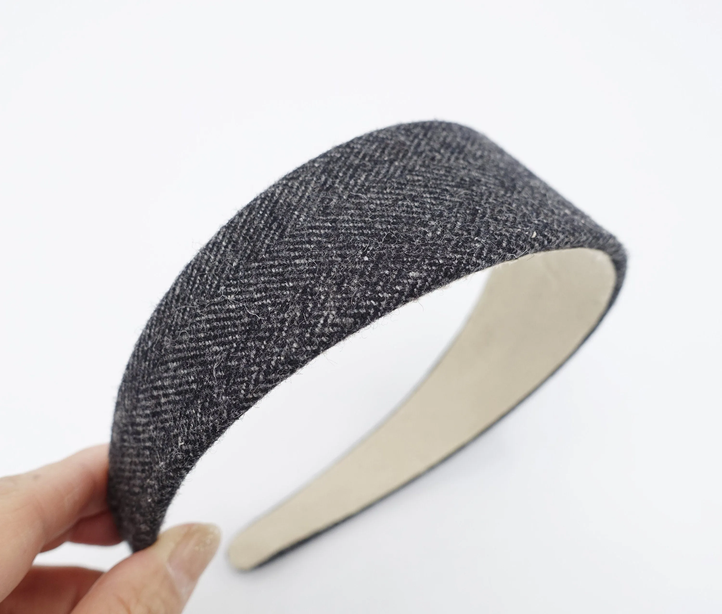 basic pattern headband woolen herringbone houndstooth headband Fall Winter basic hair accessory for women