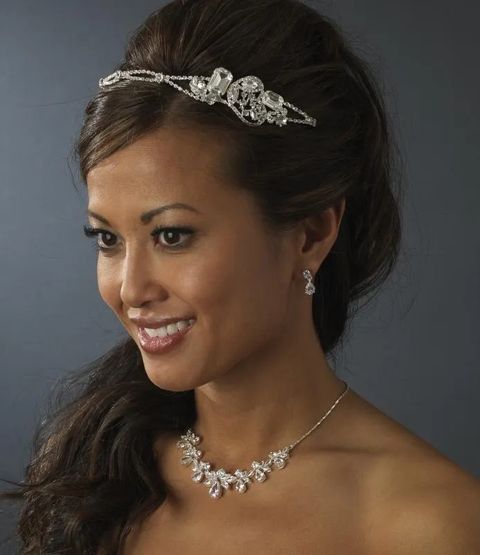 Beautiful Silver Bling & Crystal Bridal Headband