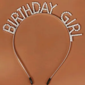 Birthday Girl Headband- Silver