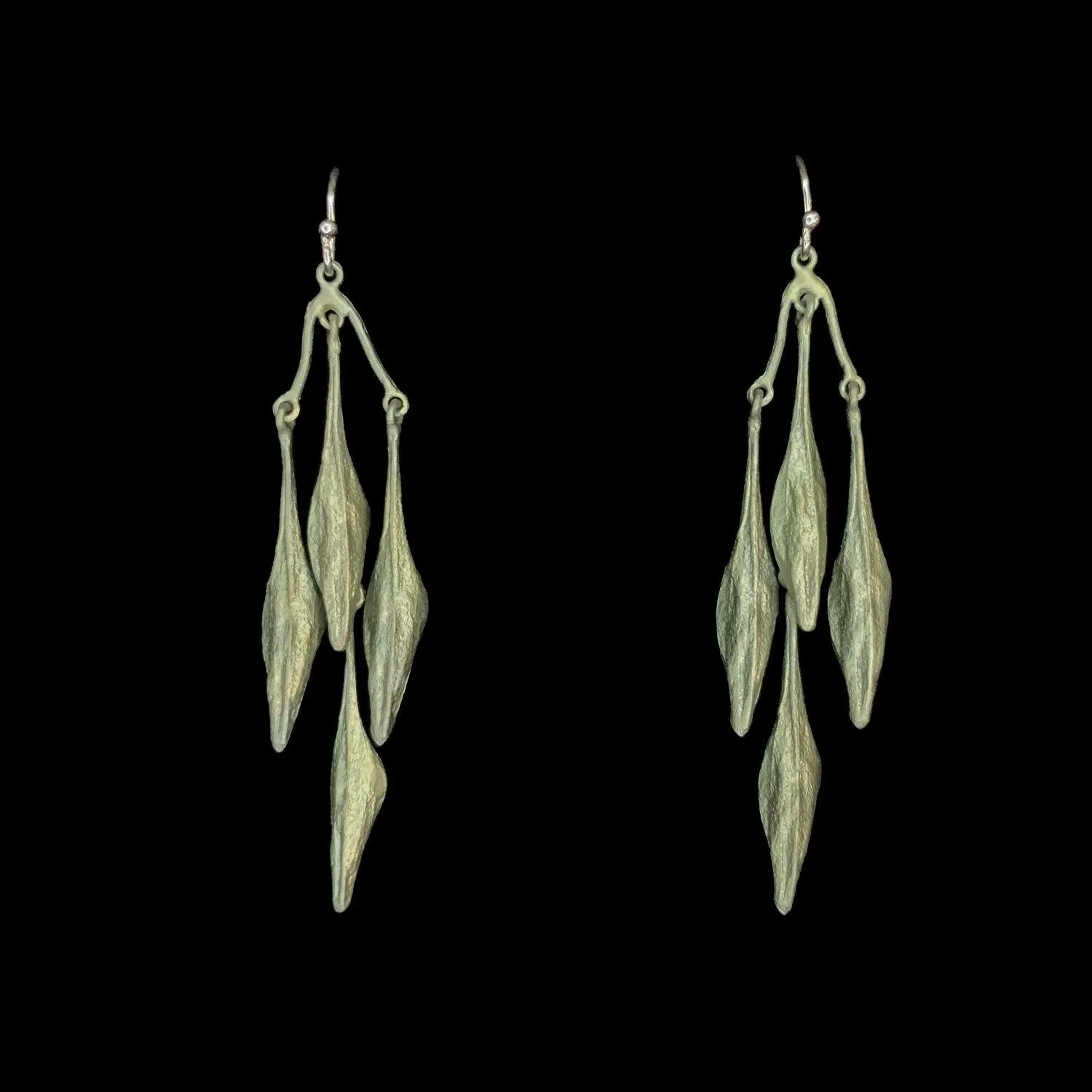 Bonnet Orchid Earrings - Multi-Leaf