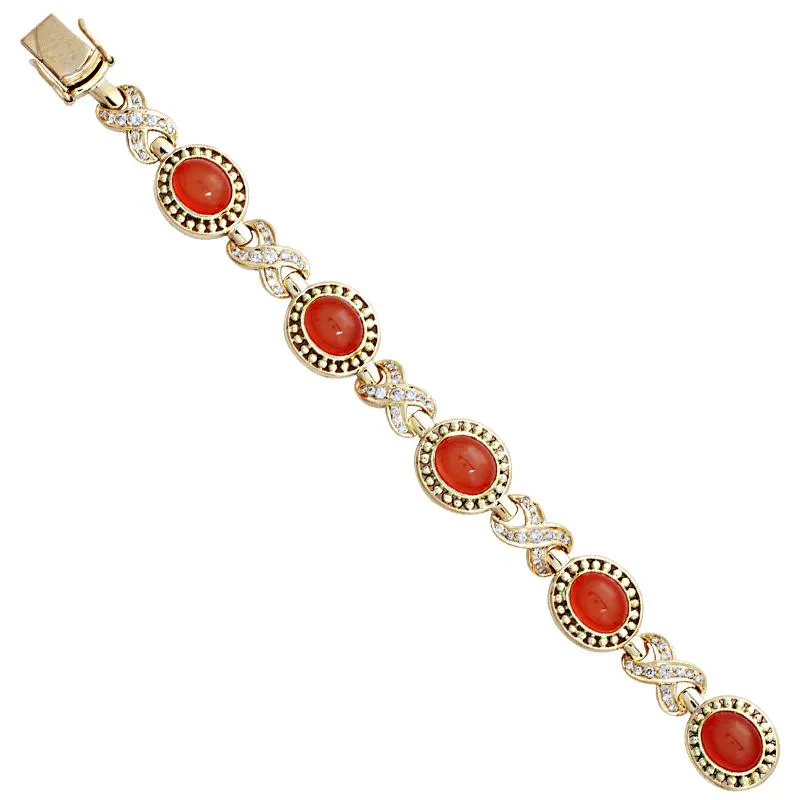 Bracelet - Cornelian and Diamond