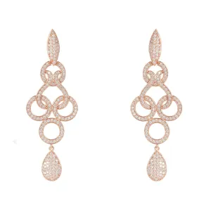 Celtic Knot Shannon Drop Earrings Rose Gold