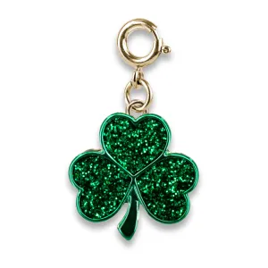 Charm It! Gold Glitter Shamrock Charm