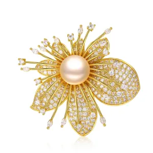 CHERRY BLOSSOM EDISON PEARL BROOCH