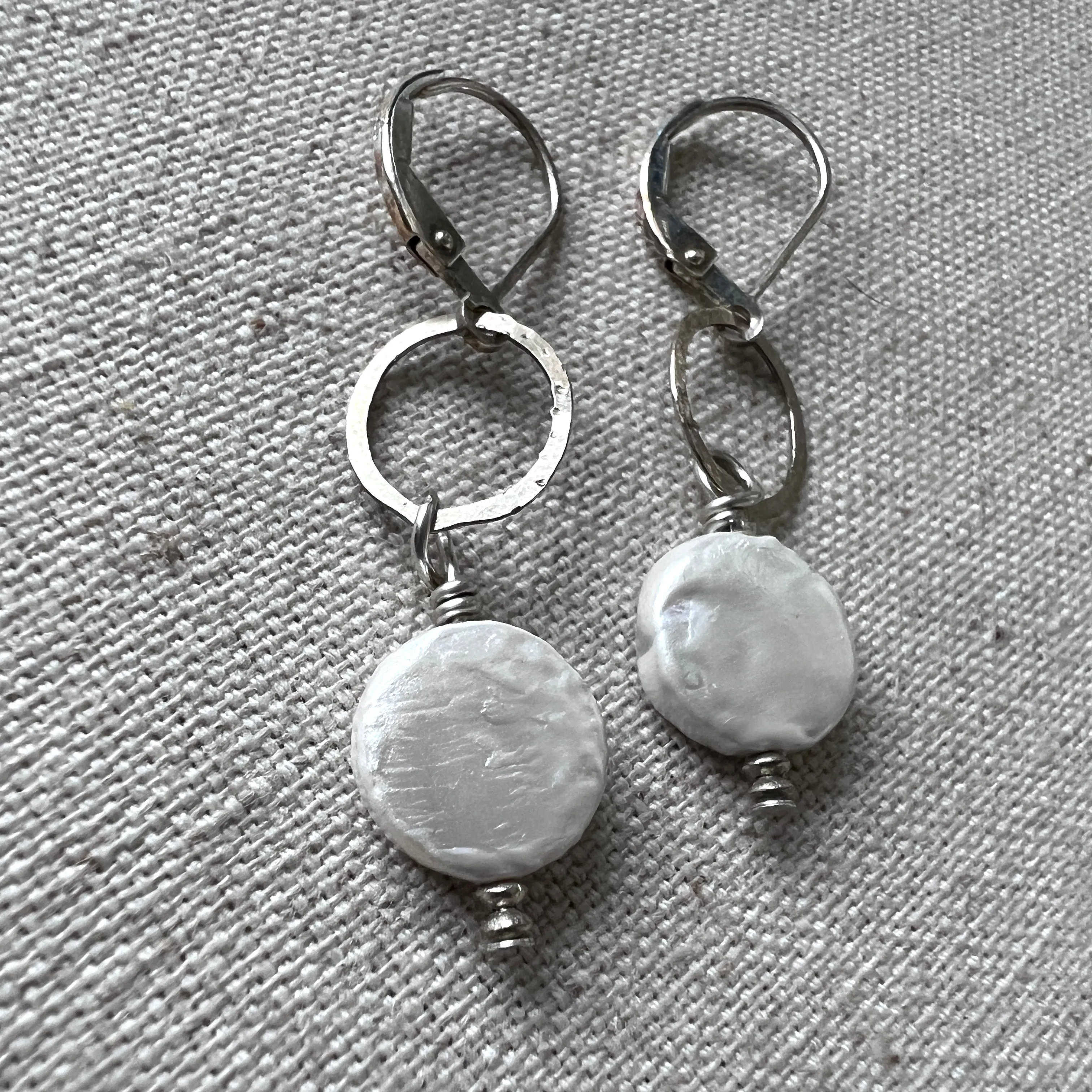 Classic Coin Pearl Earrings