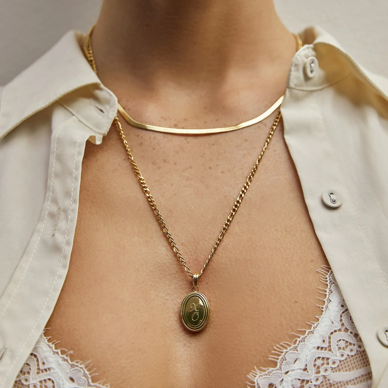 Classic Gold Locket Necklace