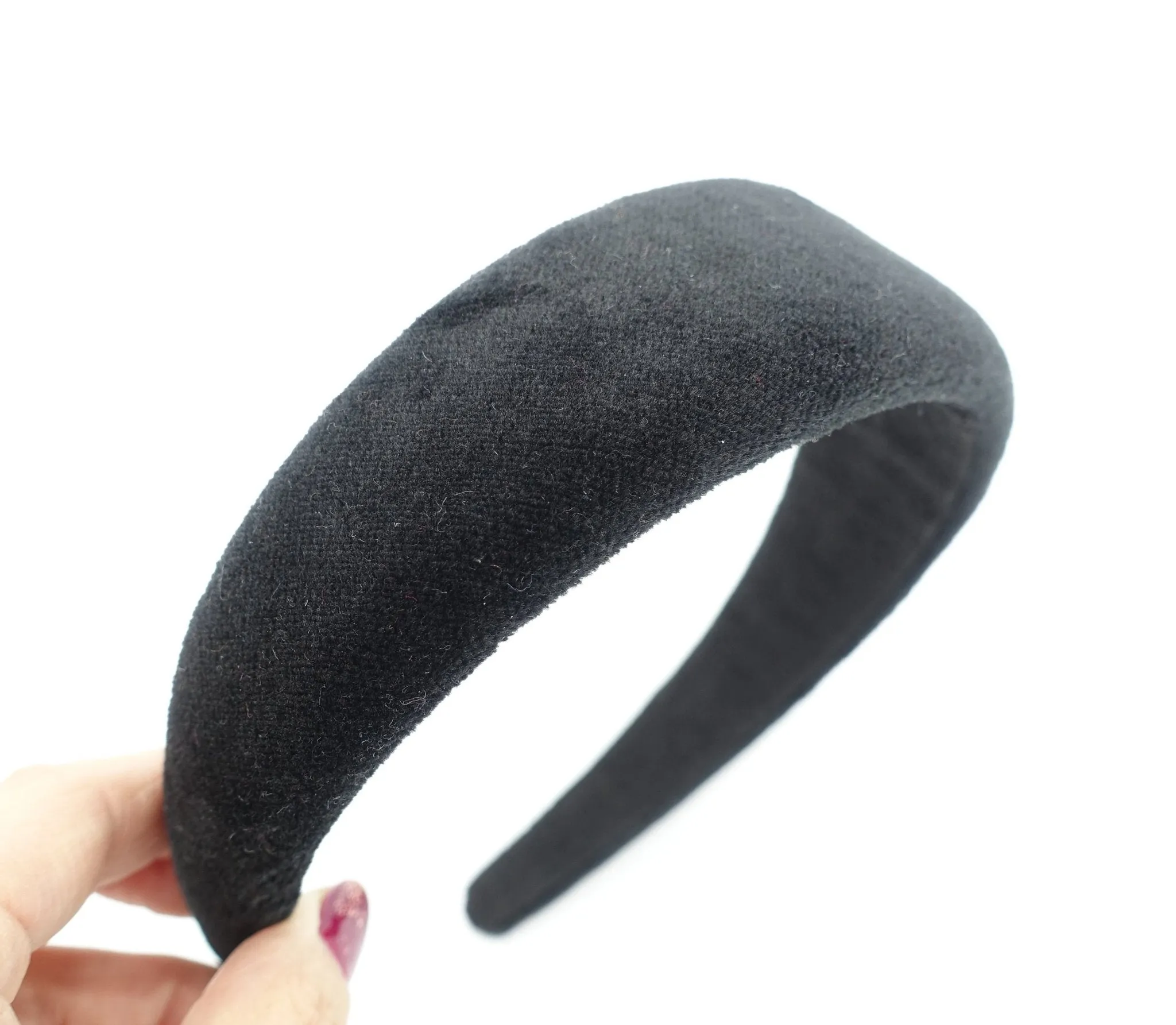 cotton velvet headband padded hairband Fall Winter hair accessory for women