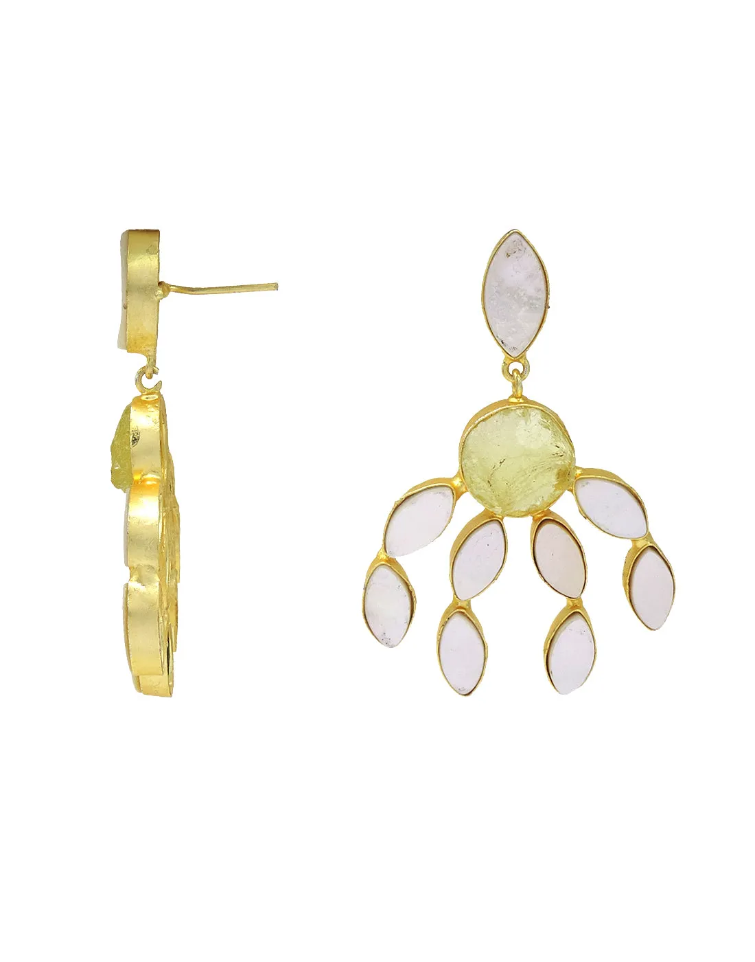 Curtain Earrings (Citrine)