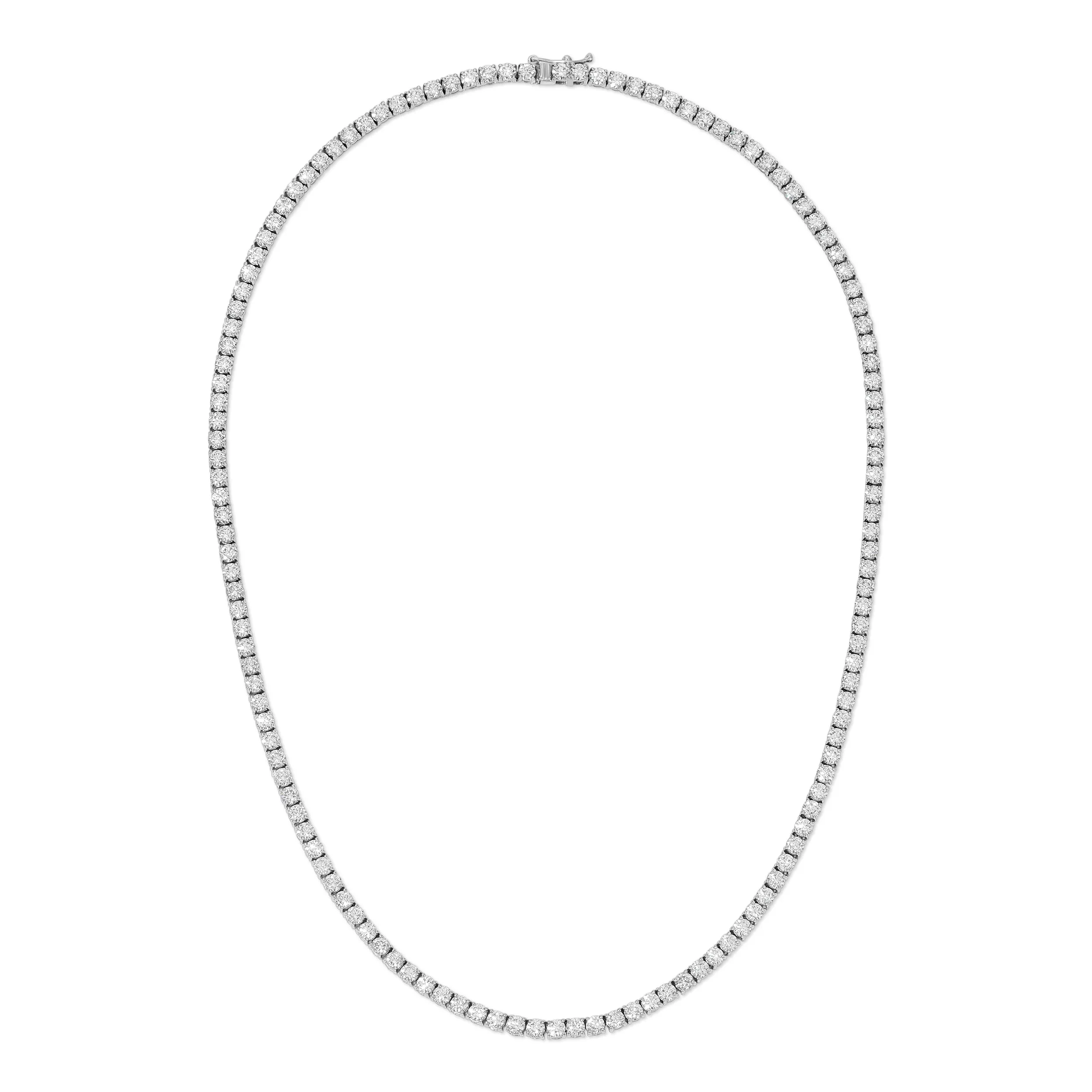 Deux Diamond Tennis Necklace, Medium