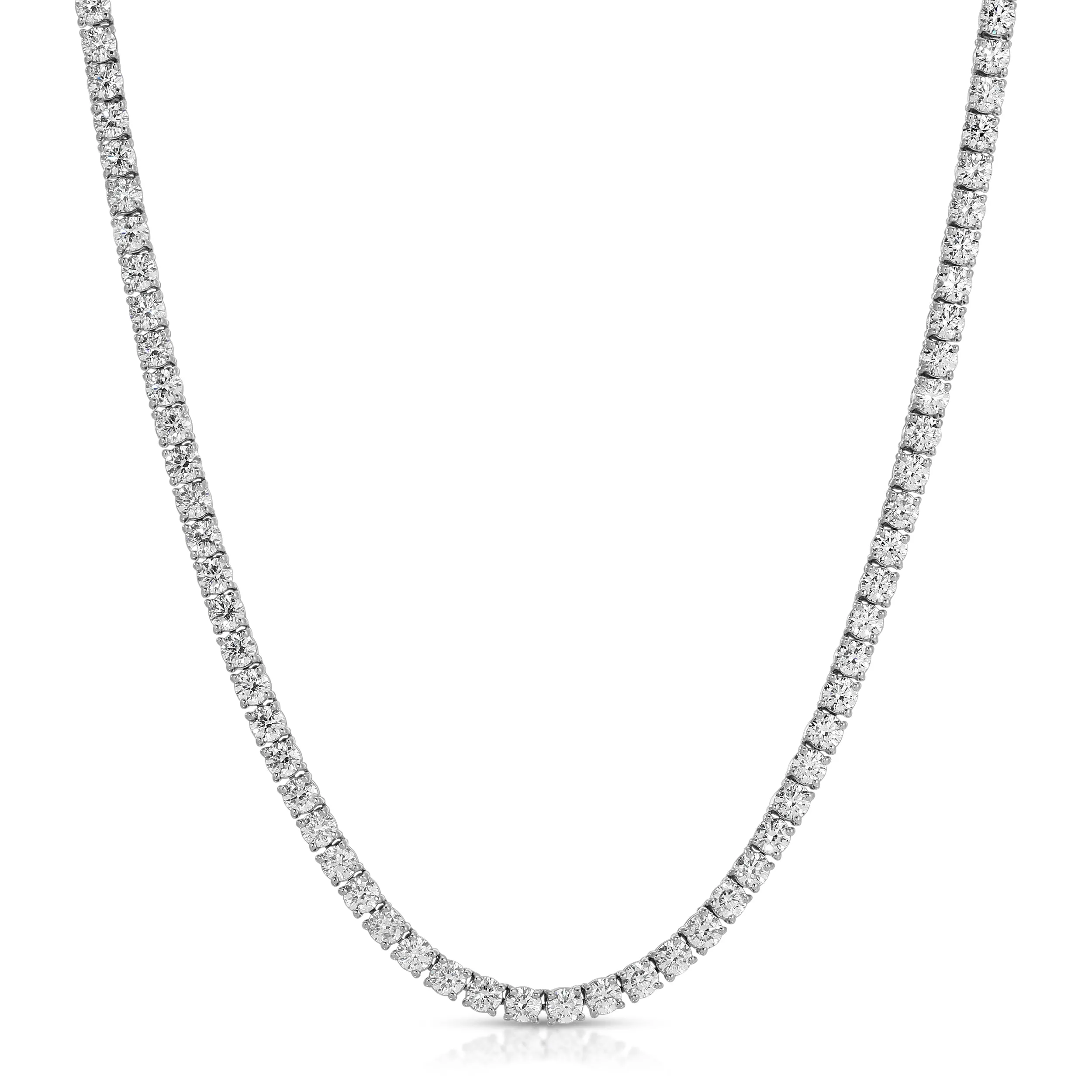 Deux Diamond Tennis Necklace, Medium